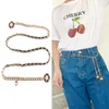 Riemen Heupketting Hoogwaardige metalen slijtage Leer Dames Trend Bloem Hanger Eenvoudige Punk BC1015Belts