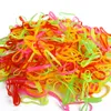 500 stks/pack kleurrijke kleine wegwerp haarbands Scrunchie Girls/Kids Rubberen band paardenstaarthouder haaraccessoires