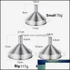 Other Kitchen Tools Kitchen Dining Bar Home Garden Stainless Steel Funnel Oil Liquid Metal With Detachable Filter Wide Mouth For Canning