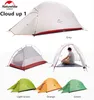 Tente Naturehike Mise à niveau Cloud Up 1 2 3 personnes Tente de camping Tente extérieure ultralégère en silicone 20D avec tapis gratuit NH17T001-T H220419