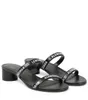 Designer Kvinnor Sandaler Luxury Round 40mm Leather Sandal Kitten Heel Rounded Toe EU34-40 med låda