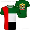 Maglietta degli Emirati Arabi Uniti Fai da te Nome Numero Sono T-shirt Bandiera della nazione Ae Islam Arabo Testo del paese Po Vestiti 220702