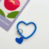 Candy Color Love Heart Pendant Hanging KeyChain Key Ring armband mjuk silikon LANYARD RANK Anti-Lost Armband