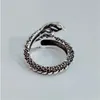 Dragon Ring Vintage Mode Gothic Punk Oude Draak Mannen Sieraden Opening Ring Thai Zilveren Vriendje Gift Party GC1393