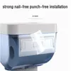Muurbevestiging tissue voor badkamer opbergdoos punchfree home benodigdheden telefoonrek kast toiletpapier houder waterdicht 220611