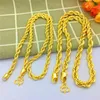 Chains Gold Chain Necklace Hiphop 6MM/8MM Thick Twisted Mens Boys Jewelry Gift Drop Godl22