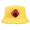 Berets Red Cloud Print Cotton Bucket Hat Unisex Outdoor Japan Anime Cap Casual Foldable Fisherman Hats Sunscreen Beach Panama HatsBerets