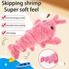 Elektrisk hoppande kattleksaksrika Moving Simulation Lobster Electronic Plush Toys for Pet Dog Cat Children Stuffed Animal Toy 220510