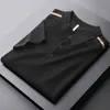 Heren t-shirts zomer gebreide mannelijke luxe solide kleur korte mouw voorjaar heren mode slanke zakelijke casual man t-shirtmen's