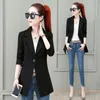 Women's Suits & Blazers Spring Autumn Women Suit Jacket 2022 Lady Mid-length Slim Blazer Casual Korean Fashion Outerwear Coat TopsWomen's