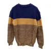 Casual mannen trui kleurblok gebreide herfst winter rechte warme trui jumper knittwear mannen trekken homme streetwear l220730