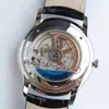 ZF Master Grande Ultra Thin Date Q1288420 A899/1 Автоматические мужские мужские часы Стальная корпус серебряный циферблат маркеры черный кожаный ремешок Super Edition Puretime A1