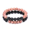 Natuurlijke stenen armband strengen lava aromatherapie kraal roestvrijstalen kraal armbanden polsbandje voor mannen vrouwen mode Jeoods geschenk