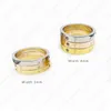 anel de ouro incrustado com diamantes e casal elegante galvanizado em ouro 18K vem com joias leves de luxo4300938