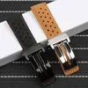 Qualität 22mm Cow Leder Band für Carrera -Serie Männer Bandgurt Armband Accessoires Klappschnalle H2204192478012