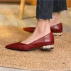 Sandals Soft Leather Women s Flat Shoes Fashion Pointed Red Green Nude Flats Ladies Casual Comfortable Party Walking Loafer 220427