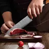 Kockknivar Damascus Steel Japanese 67 Layer Santoku Cleaver Kök Paring Fruit Knife Vegetable Cooking Tool