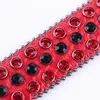 Cintos Vermelho Strass Cinto de Couro Luxo Estilo Denim Nails Dimond Mens e Womens8353211