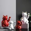 Смолочная скульптура Счастливая кошачья статуя