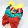 Peuter baby meisjes bloemen gedrukt grote boog hoofdbanden bandanas 26 kleuren kinderen prinses haar bogen accessoires kinderen ontwerp boutique 4080