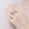 Clusterringen Zilver 925 Origineel Briljant Geslepen 1 Diamant Test Verleden D Kleur Moissanite Vintage Design Ring Edelsteen Sieraden Voor Wo251J