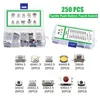 Anahtar Modeller 250 PCS Takım Dokunma İtme Düğmesi Kiti Uzak Anahtar Microswitch DIY Aracı Aksesuarları Switchswitch