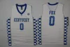 Maglie da basket da uomo Kentucky Wildcats Booker Tyler Herro Tyrese Maxey John Wall Davis DeMarcus 15 Cousins Malik Monk College Blue Jersey