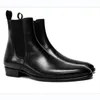 Scarpe da uomo Nuovo stivaletto di alta qualità maschile Vinage Abito classico Chelsea Winter Zipper Boot Taglia scarpe 38-48 HA099