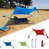 210cm*150cm*170 cm de guarda -sol portátil de praia de sol com sacos de areia à prova de vento ao ar livre Pavilion tenda de praia acampando H220419