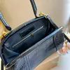 Designer- Borsa da donna in conchiglia di alligatore borsa da donna moda borse in pelle di colore puro con lega classica 26 * 16 cm
