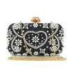 Luxury ręcznie robione z koralikami diamentową torbę wieczorną haftowaną damską torebkę ślubną elegancką torbę na obiad