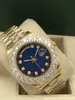 Relógios de luxo para homens de alta qualidade, designer de moda automática Relógios de 43mm Big Diamond Watch With Bezel Men Wristwatches Relloj mecânico