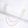 Boheemian Gold Multi-Layer Chain Choker ketting voor vrouwen Charms Multi-Layer Simple Alloy Ally Metal Jewelry Collar