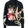 Women's Sweaters Women's 2022 Winter Runway Christmas Bird Embroidery Sweater And Pullovers Women Crystal Beading Female Vintage Jumper