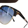 Nuevas gafas de sol clásicas unisex con cejas UV400 53-20-145 Lentes de color degradado HD de metal puro importadas de Italia Gafas de conducción junto al mar multicolor Estuche completo