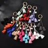 Porte-clés Mode DIY Gland Accessoires Perle Porte-clés Voiture Suspendus En Cuir Porte-clés Sac Charmes Avec Chaînes Pendentifs Titulaire GiftKeychains