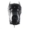 Head Hood Full Cover Faux Leather Bondage BDSM Restraints Slave Dog sexy Game Toy