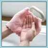 Towel Home Textiles Garden Ll Reusable Microfiber Cleaning Cloth Super Absorbent Dish Kitchen Oil And Dust Clean Wip Dhi6M