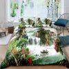 Landscape Waterfall 3d Bedding Set 2/3pcs Duvet Cover Sets Pillowcase Soft Bedspreads Single Double Queen King Size