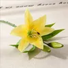 부활절 생생한 인공 백합 꽃 짧은 지점 가짜 꽃 37cm 홈 웨딩 파티 테이블 장식 G10265S