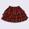 Kjolar original japanska harajuku flickor röd lila rutig gotisk punk söt lolita tårta mini kjol boll klänning kawaii korta kjolar