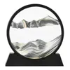 Moving Sand Art Picture Round Glass 3D Hourglass Deep Sea Scape in Motion Display Flowing Frame 7/12 tum för heminredning 220426