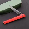 Promocja EDC Składanie kieszeni D2 Black Stone Wash Point Point Blade Red G10 Noże