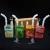 Hitman Glass Bongs Hookah Dab Juice Box Oil Rigs Heady 14mm Joint Bubbler Water Pipes com tubo de queimador de óleo de vidro e banger dome nail mais barato dhl grátis