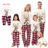 Familie Passende Outfits Winter Baumwolle Weihnachten Pyjamas Jahr Mutter Tochter Kleidung Set Mama Papa Baby Mädchen Junge Look 220826