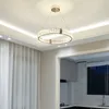 Modern crtstal vardagsrum ljuskronor lampa lyxguld led sovrum hängande lampa design ring cristal hem dekoration ljus fixtur