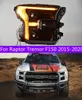 Auto LED-huvudlampor för Raptor tremor F150 20 15-20 20 F-150 Pick-up LED-strålkastare Montering Uppgradering DRL Bicofal Lens Lamp-tillbehör