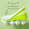 1535cm Invisible Height Increase Insoles Green Memory Foam Shoes Sole Pad Breathable Comfortable for Men Women Feet Care 220713
