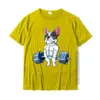 프랑스 불독 역도 재미있는 데 드리프트 남자 피트니스 체육관 티셔츠 티셔츠 TSHIRT 최신 귀여운면 패브릭 보이 티 셔츠 캐주얼 220509