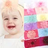 Infantile bébé filles dentelle fleur bandeau enfants doux en nylon élastique bandeau enfants bandanas bandeau princesse accessoire de cheveux 16 couleurs